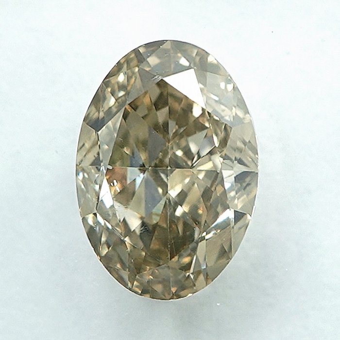 1 pcs Diamant  (Naturfarvet)  - 1.06 ct - Fancy light Grålig Gul - SI1 - International Gemological Institute (IGI)