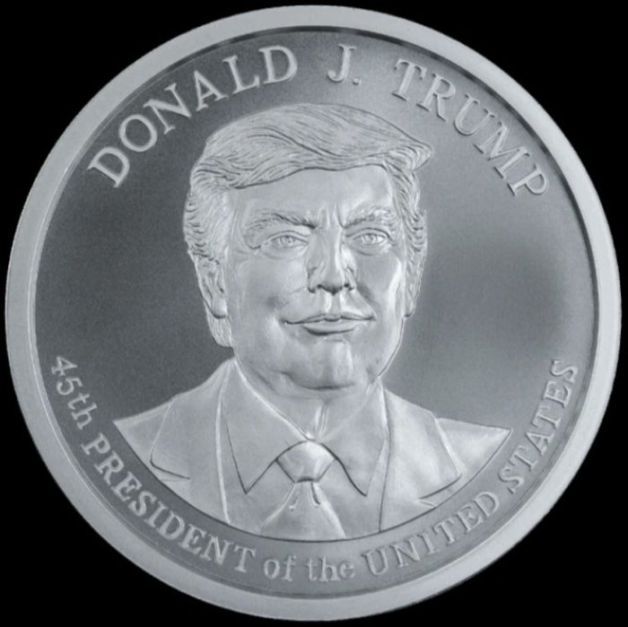 Förenta staterna. Silver medal (ND) "President USA - Donald Trump", 2 Oz (.999)  (Ingen mindstepris)