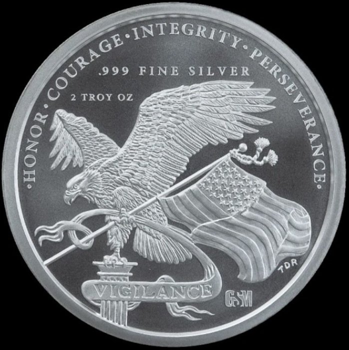 Förenta staterna. Silver medal (ND) "President USA - Donald Trump", 2 Oz (.999)  (Ingen mindstepris)