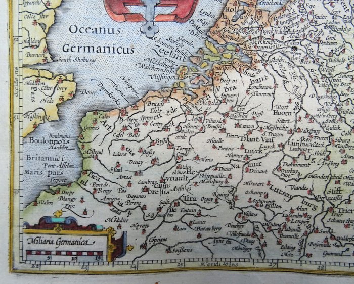 Europa - Holland / Belgien / Luxembourg / Frankrig / Tyskland; Hondius / Mercator - Inferior Germania - 1601-1620