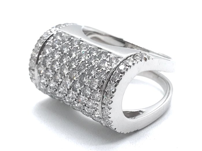 Recarlo - Ring - 18 kraat Hvidguld Diamant (Natur)