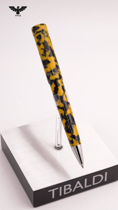 Tibaldi - Perfecta Vinyl Black  Yellow - Kuglepen