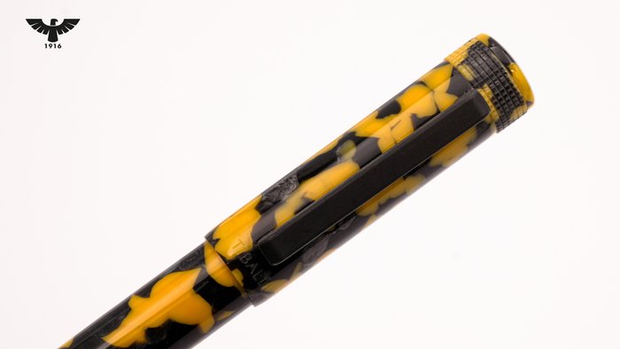 Tibaldi - Perfecta Vinyl Black  Yellow - Kuglepen