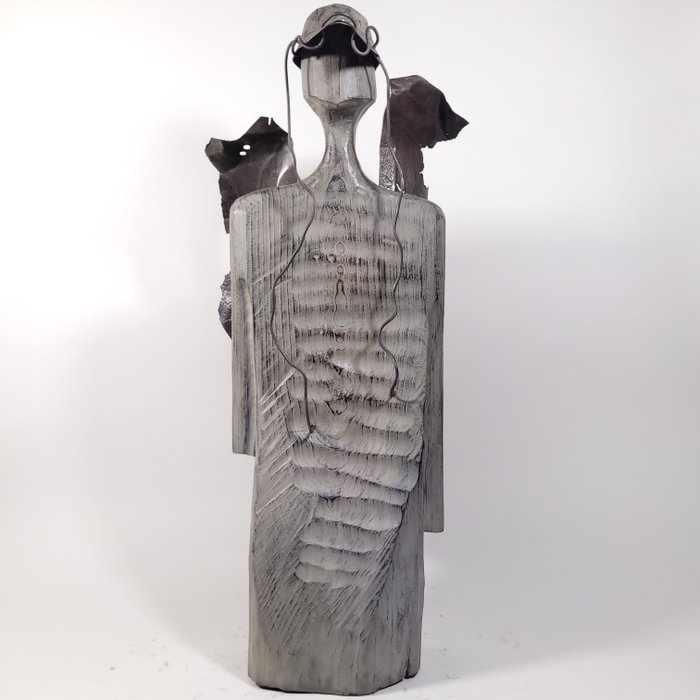 Karol Dusza - Guardian Angel (Wooden Sculpture - 70 cm)