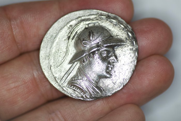 Baktriske Rige. Eukratides I Megas (c. 170-145 BC). Tetradrachm