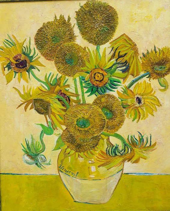 Carlo Capelli (XX-XXI), after Van Gogh - Vaso con 15 girasoli