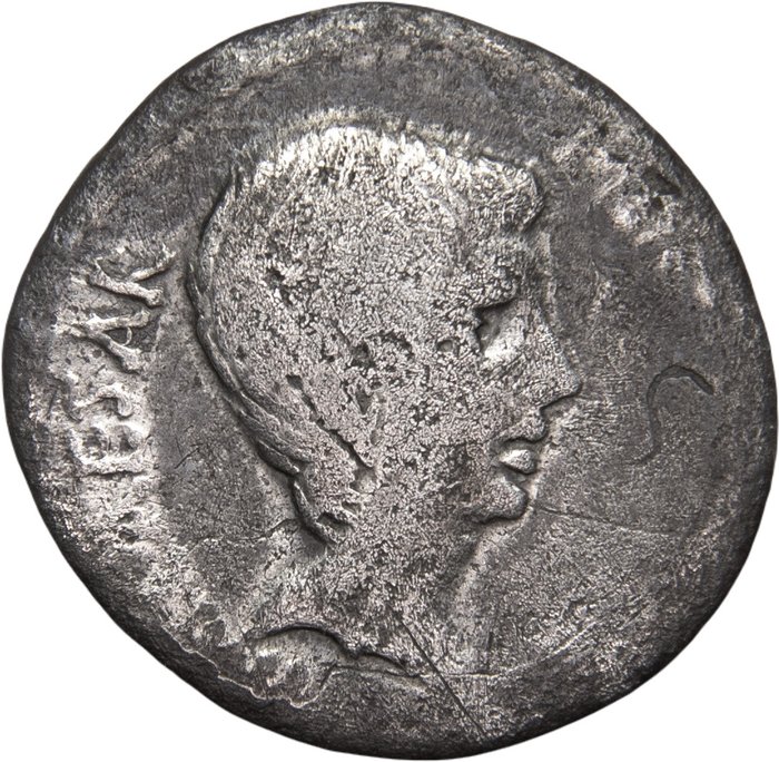 Romerske Republik (Imperatorial) Octavianus Denarius uncertain mint in Italy 37 BC COS ITER•ET•TER•DESIG