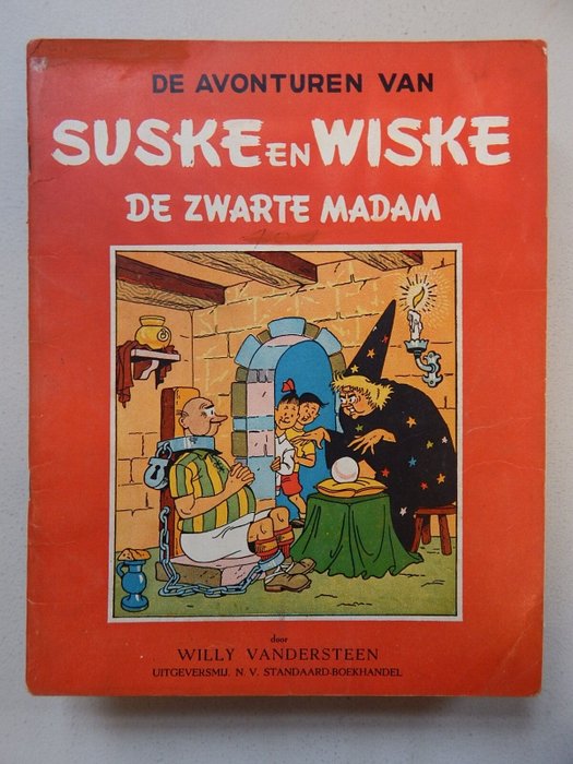 Suske en Wiske 6 - (RV) Rode reeks Vlaams - De Zwarte Madam - [gerestaureerd] - 1 x antikvarisk album - Første udgave - 1949