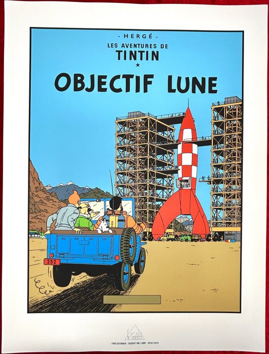 Kuifje Prenten Escale - Objectif Lune - 1 Album - Begrænset udgave - 1985