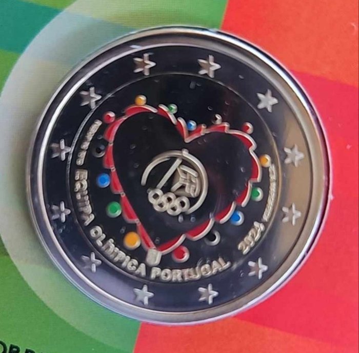 Portugal 2 Euro 2024 "Equipa Olimpica Portugal" Proof  (Ingen mindstepris)