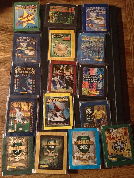 Panini - Campeonato Brasiliero/Selecoes da America/Campeonato Ecuatoriano/Etc. - Period 1996 to 2013 - All - 16 Pack