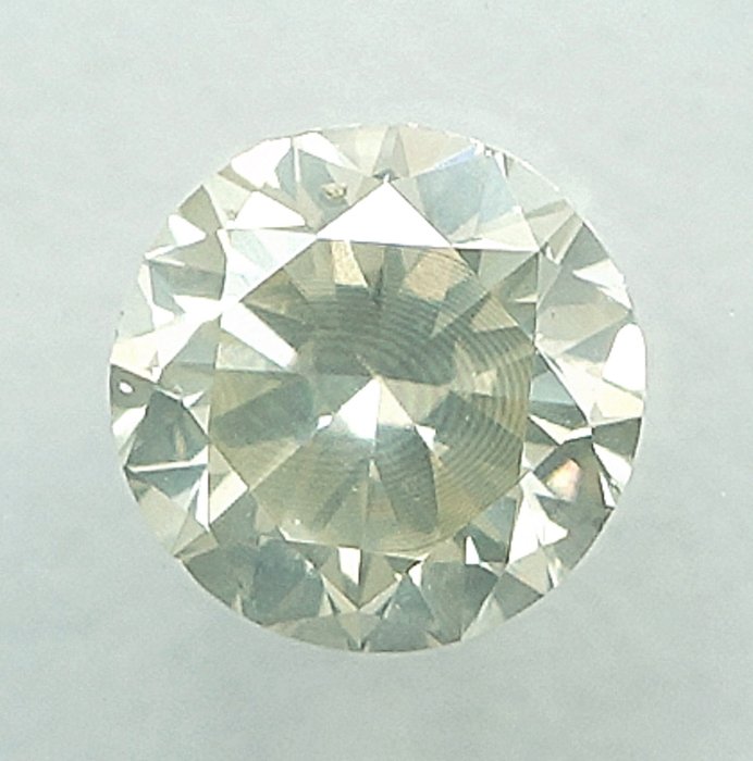 1 pcs Diamant  (Naturfarvet)  - 043 ct - Light Grålig Gul - SI2 - International Gemological Institute (IGI)