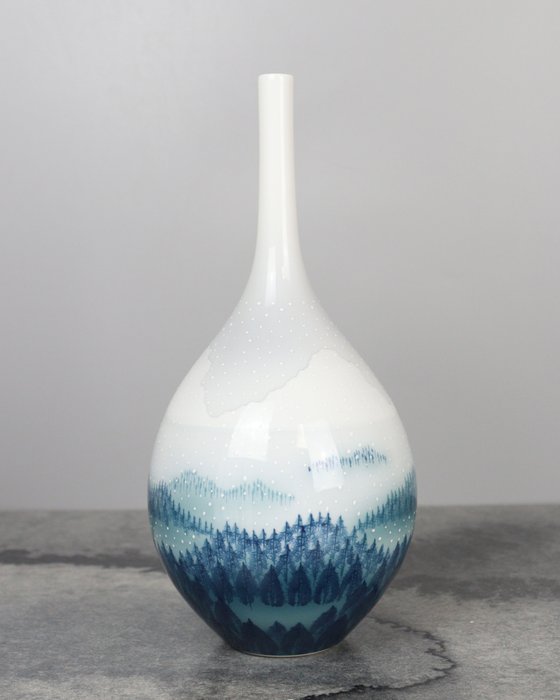 Vase - Porcelæn - Japan - Snelandskab af Arita