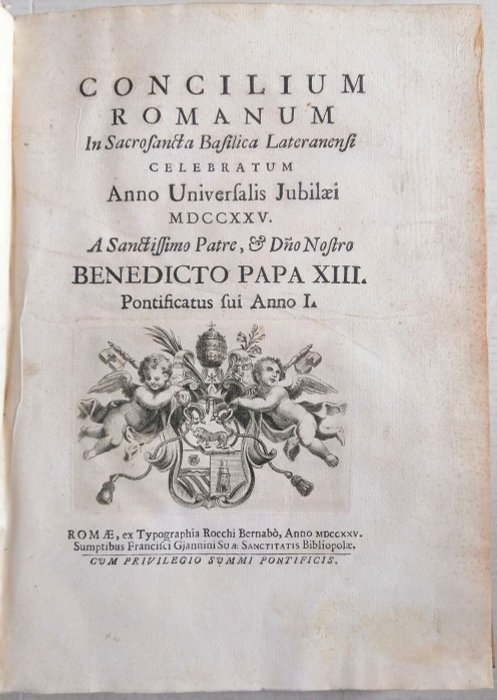 Vari - Concilium Romanum in Basilica Lateranensi - 1725