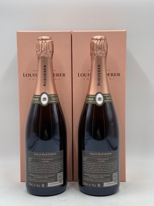 2017 Louis Roederer Rosé - Champagne Brut - 2 Flasker (075 L)