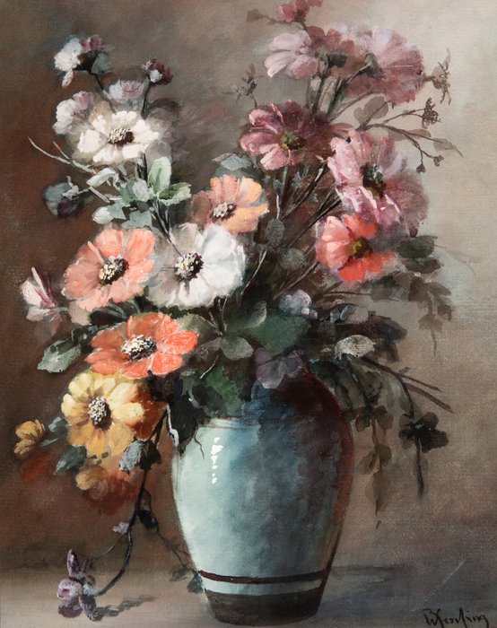 Bernard Wensing (1916-1991) - Stilleven met Bloemen