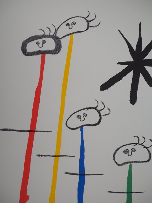 Joan Miro (1893-1983) - Famille à l'étoile