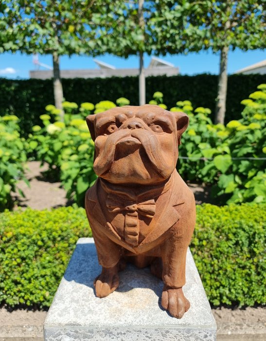 Skulptur, Bulldog - 32 cm - Jern