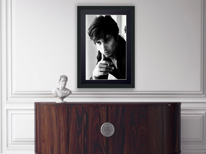 Alain Delon Portrait - 1966 - Fine Art Photography - Luxury Wooden Framed 70X50 cm - Limited Edition Nr 01 of 30 - Serial ID 17204 - Original Certificate (COA), Hologram Logo Editor and QR Code - 100% New items.