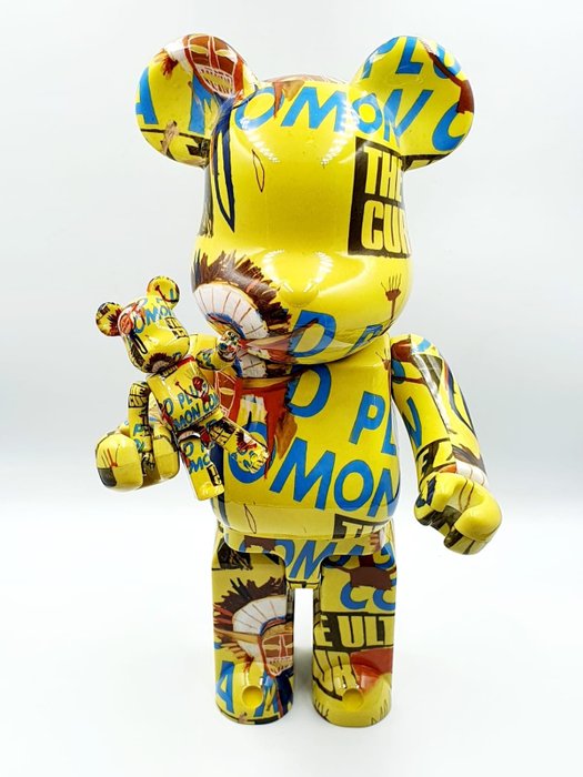 Medicom  x Andy Warhol  Jean Michel Basquiat (after) - Be@rbrick Plug Pulled on Coma Mom 400% 100% Bearbrick  2022