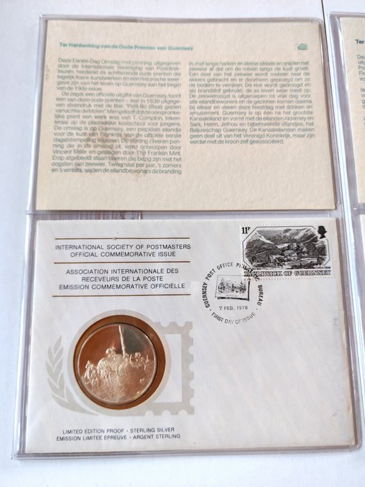 Guernsey (Kronbesiddelse), Monaco. A Pair (2x) of Silver Commemorative Medals 40g .999 Pure Silver  (Ingen mindstepris)