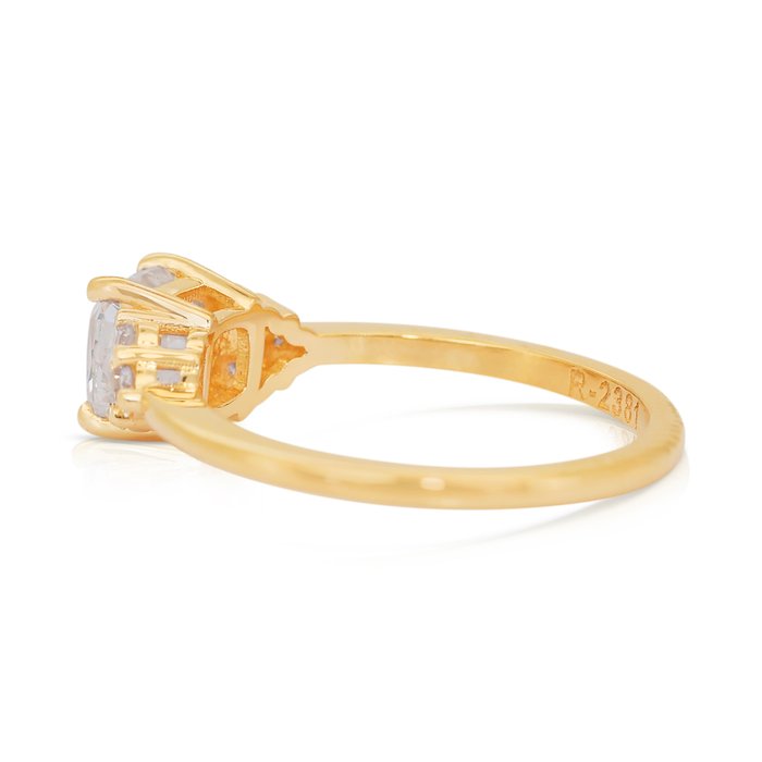 Ring - 18 kraat Gulguld -  1.57ct. tw. Diamant (Natur) - Diamant