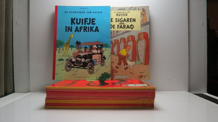 Kuifje - Diverse titels - zie beschrijving - Linnen rug - 12 Album - 1966/1969