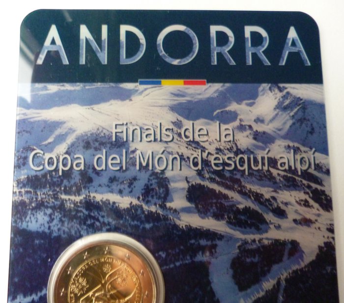 Andorra. 2 Euro 2019 "Ski" Coincard  (Ingen mindstepris)