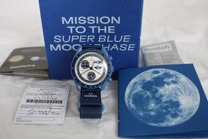 Omega x Swatch - MoonSwatch - Mission to the Super Blue Moonphase - Ingen mindstepris - Unisex - 2011-nu