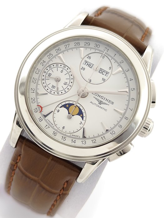 Longines - Flagship - Moonphase Chronograph Automatic - Mænd - 2011-nu