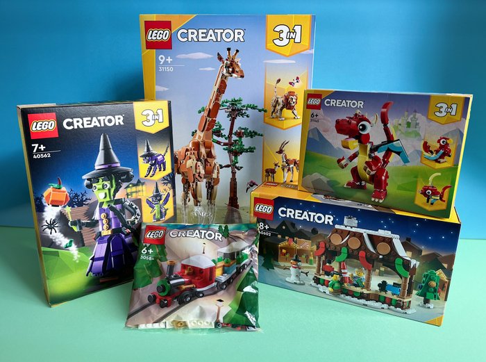 Lego - Creator - 31150 + 40562 + 40602 + 31145 + 30584 - CREATOR Bundle (5 MISB sets) - 2020+