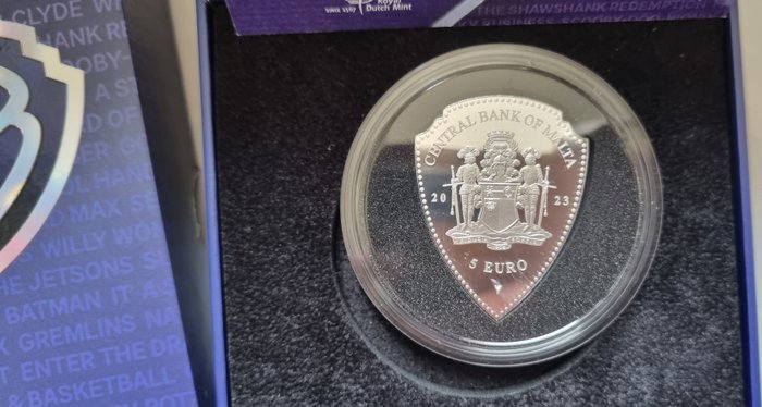 Malta. 5 Euro 2023 "100 jaar Warner Bros" Proof  (Ingen mindstepris)