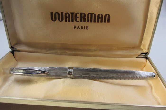 Rara e Pregiata Waterman C/F "Effetto Moirè" -  Pennino oro 750 Vintage anni '50 - Fyldepen