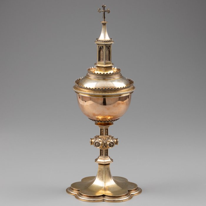 Ciborium - 14 kt guld, .833 sølv - K.N. zur Mühlen / J. Jonkergouw, Den Bosch 1919