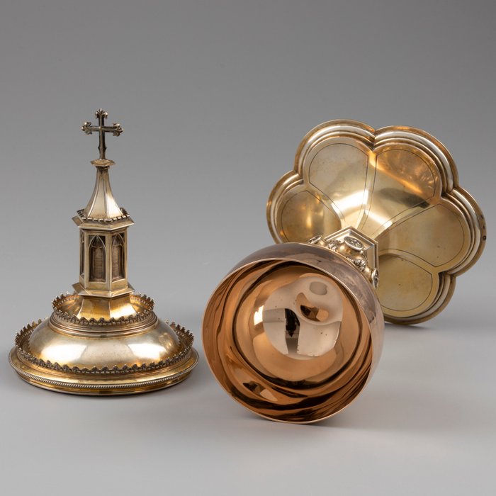 Ciborium - 14 kt guld, .833 sølv - K.N. zur Mühlen / J. Jonkergouw, Den Bosch 1919