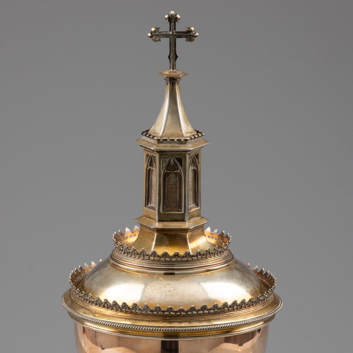 Ciborium - 14 kt guld, .833 sølv - K.N. zur Mühlen / J. Jonkergouw, Den Bosch 1919