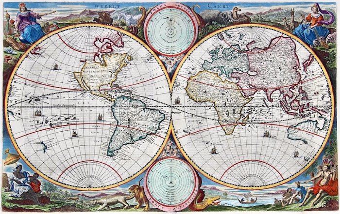 Verden - Verden; Bastiaan Stoopendaal - Lantschappen des werelts […]; naar N Visscher - 1681-1700