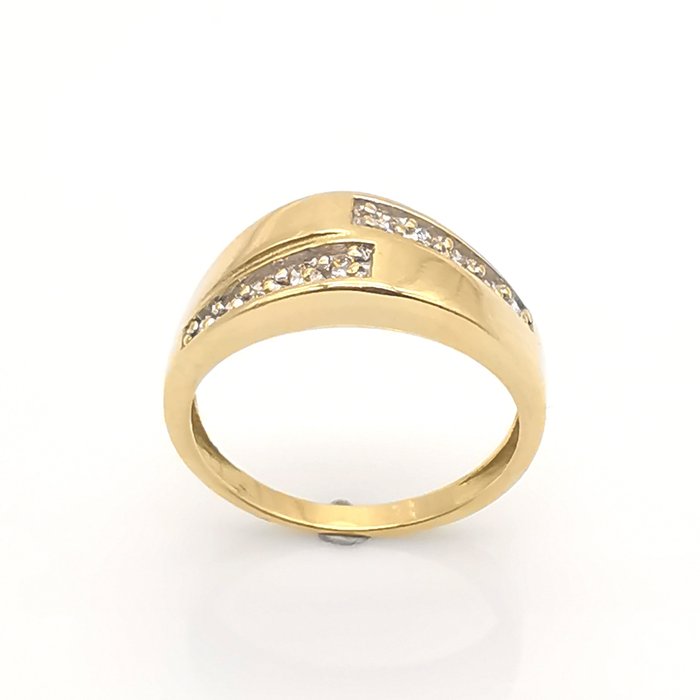 Ring - 18 kraat Gulguld -  0.30ct. tw. Diamant (Natur)