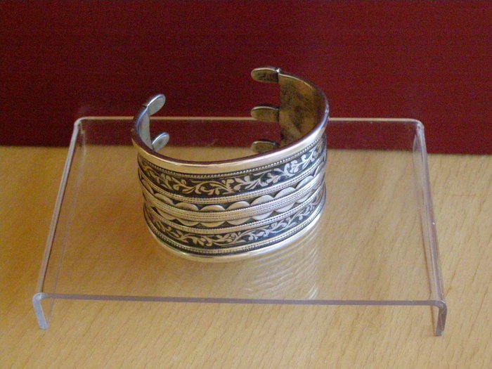 Sølv - Niello - Armbånd - TURKMENISTAN NIELLO