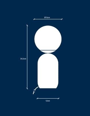 Nordlux - Bordlampe (2) - Notti - Glas, Metal - 2 genstande