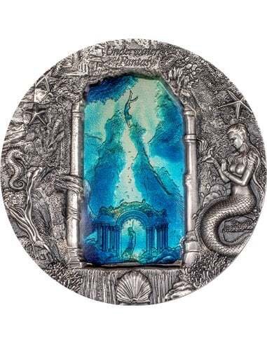 Palau. 20 Dollars 2024 Mermaids - Underwater Fantasy, 3 Oz (.999)