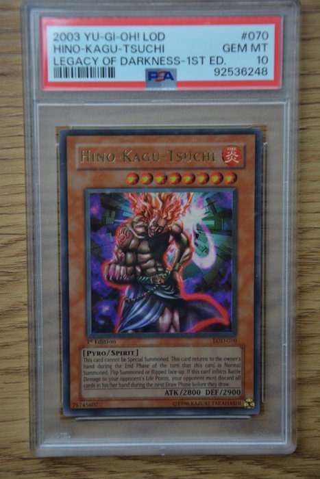 Konami - 1 Graded card - Legacy of Darkness - Yu-Gi-Oh! Hino-Kagu-Tsuchi #070 LOD 1st Edition 2003 PSA 10 - PSA 10