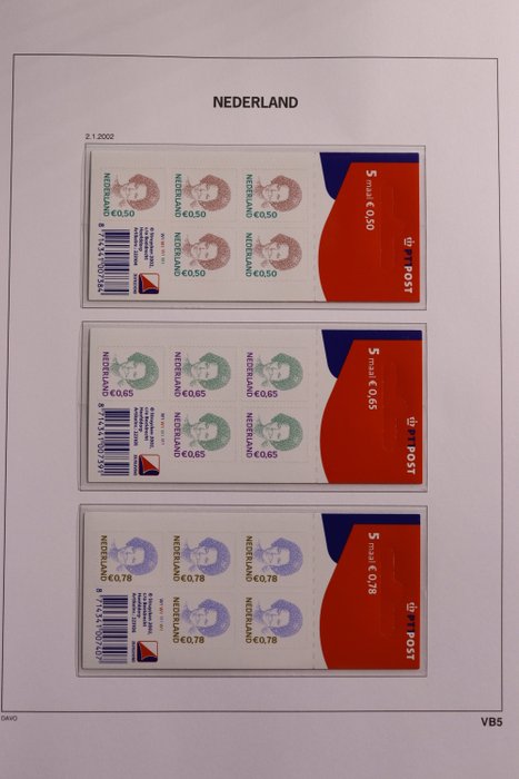 Holland 2001/2009 - Komplet samling af hængende bøger i Davo LX preprint album