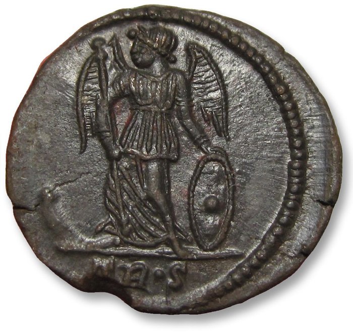 Romarriket Constantine I (AD 306-337) Follis City Commemorative Treveri (Trier) 2nd officina (TR•S) 332-333 AD - superb mint state