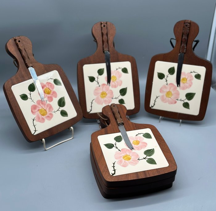 Morgenbakke sæt (4) - Villeroy  Boch "Wild Rose" Schneidebrett Set mit Messer - Træ