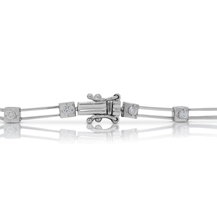 Armbånd - 18 kraat Hvidguld -  038ct tw Diamant (Natur)