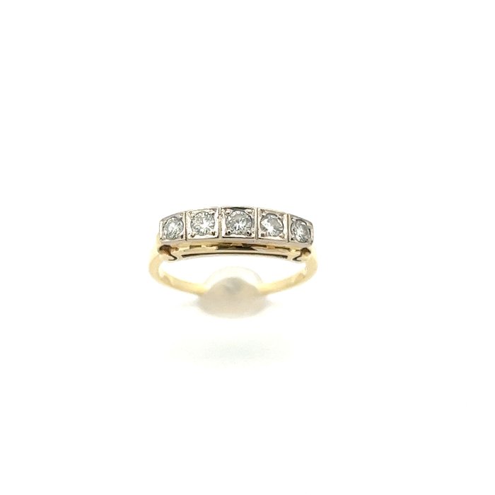 14 karat Gulguld, Hvidguld, Tofarvet - Ring - 0.50 ct Diamant