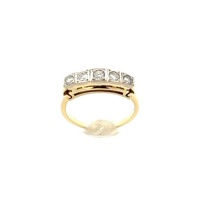 14 karat Gulguld, Hvidguld, Tofarvet - Ring - 0.50 ct Diamant