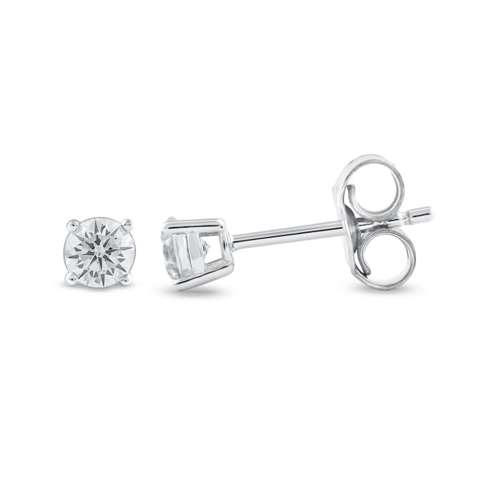 Øreringe - 14 karat Hvidguld -  0.33ct. tw. Diamant (Natur) - Diamant stud