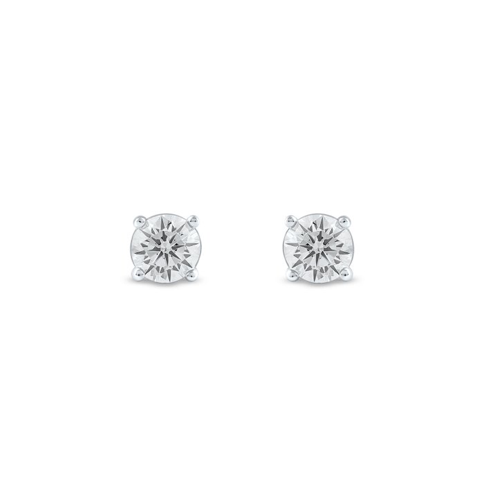 Øreringe - 14 karat Hvidguld -  0.33ct. tw. Diamant (Natur) - Diamant stud